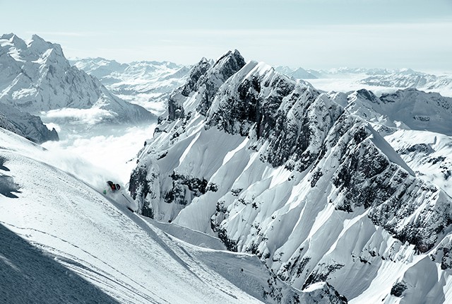 Freeriding, Engelberg ©Oskar Enander