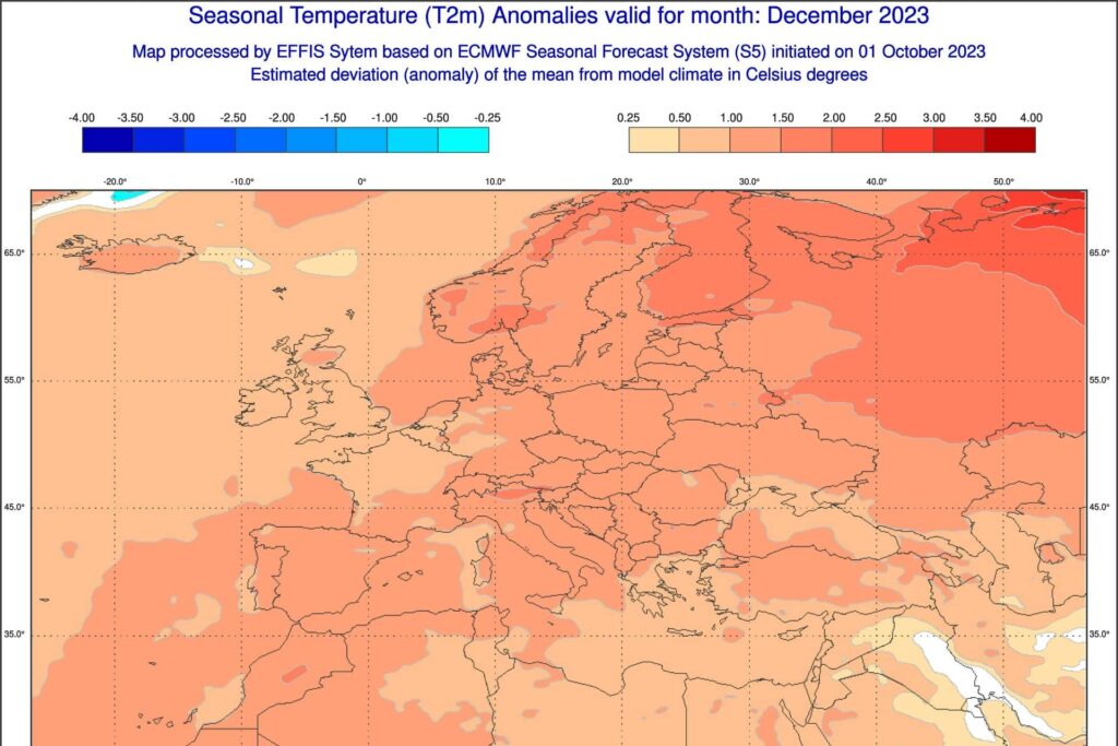 Temperaturen Dezember 2023